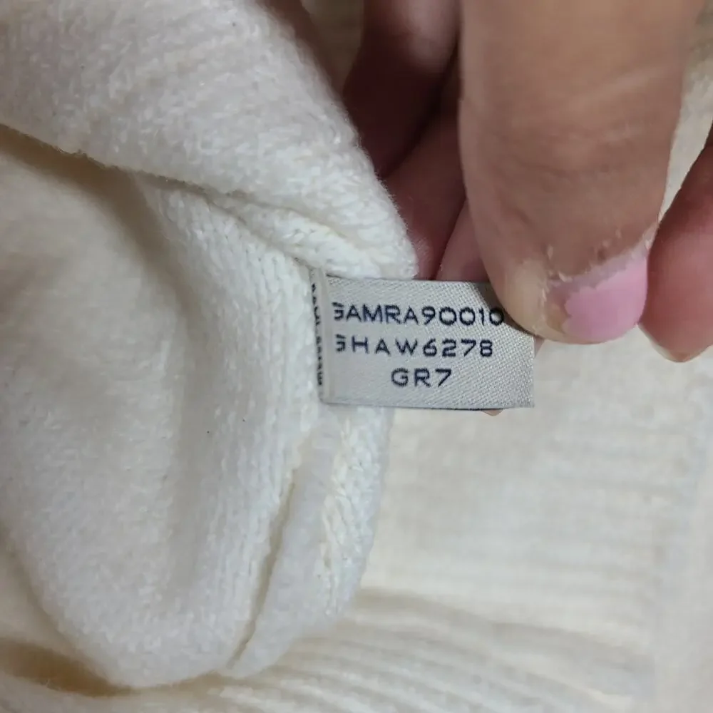 Fisherman minimalist cable knit Ivory sweater Bass SZ XL Cozycore nautical